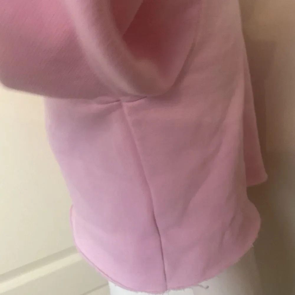 Hype Script Size 13 Years Crop Hoodie Girls OTH Hoody Hooded Top Tape Baby Pink - Picture 7 of 14